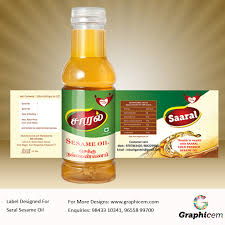Label Designed For Saral Sesame Oil Label Design Design Sesame Oil