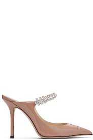 Jimmy Choo: Pink Bing 100 Mules | SSENSE