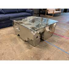 Did you scroll all this way to get facts about sequoia coffee table? Cast Sequoia Silver Finish Coffee Table Chairish