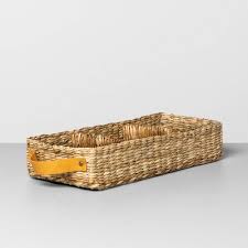 And the rectangular silhouette measures 14long and 6 wide, allowing you to use this tray as a handy spot to throw your keys or sunglasses in the entryway after a long day at the beach. Woven Tray Target