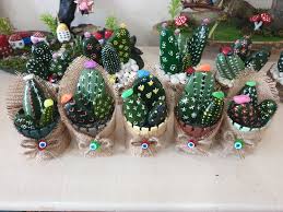 Tas Boyama Kaktus Kendinyap Hobi Hobi Diyari Atolyemden Cikanlar Kaktus Mumluklar Suslemeler