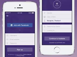 Avalable Sign Up Signup Mobile App Design Signs