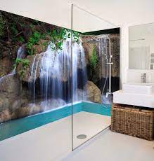 3d Waterfall 7044 Wallpaper Bathroom Print Decal Wall Deco Aj Wallpaper Au Ebay Bathroom Wallpaper Wall Deco House Front Design