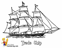 These billowing sailing boat coloring pages are free to print out. Sky High Tall Ships Coloring Pages Sailing 26 Free Full Rigged
