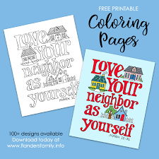 At the beginning of the summer, i did a bold thing. Love Your Neighbor Coloring Page Flanders Family Homelife