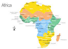 Detailed elevation map of africa continent. Africa Map With Countries Main Cities And Capitals Template