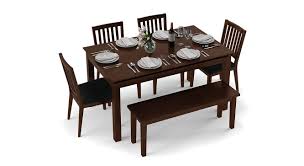 Benches bring your family together around the dining table. Diner 6 Seater Dining Table Set With Bench Urban Ladder