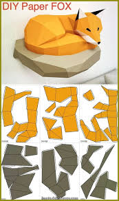 Sie haben die wahl zwischen verschiedenen formaten, farben wenn sie beispielsweise den september als startmonat wählen, erhalten sie einen individuellen schuljahreskalender zum ausdrucken! Kreative Und Grossartige Papercraft Fox Gen Felsen Papiermodell Papierfertigkeit 3d Papiers Papierskulptur Papier Handwerk Papiermodell