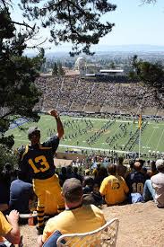 cal football from tightwad hill in 2019 berkeley campus