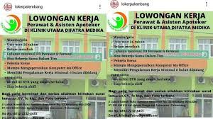 Check spelling or type a new query. Lowongan Kerja Klinik Utama Difatra Medika Palembang Butuh Perawat Asisten Apoteker Ini Syaratnya Sriwijaya Post