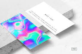 This area will allow you to continue developing your business card by entering your personal information (credentials, phone number, email address, mailing address, etc.). Holographic Business Card Template Creative Photoshop Templates Creative Market