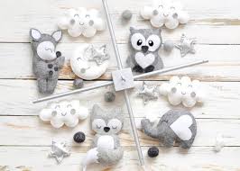 Baby Mobile Forest Animals Baby Mobile Baby Shower Gift New Baby Gift Felt Animals Toy Baby Mobile Woodland Forest Mobile Nuevos Bebes Movil De Fieltro Y Regalos Para Bebe