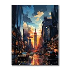 Tablou Canvas - Times Square Acrylic Painting – The Print Studio