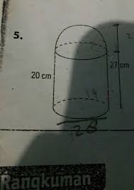 Rumus volume tabung adalah v = luas alas x tinggi.sebelum kita membahas tentang rumus volume tabung, kita perlu mengetahui apa yang dimaksud dari tabung. Hitunglah Luas Bangun Gabungan Tabung Dan Setengah Bola Dengan Diameter Tabung 28 Cm Brainly Co Id