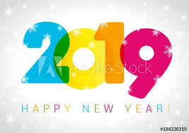 2019 Happy New Year Card Design Vector Happy New Year Greeting Illustration With Colored 2019 Numbe In 2020 New Year Card Design Happy New Year Quotes New Year Wishes