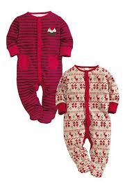 Newborn Sleepwear Baby Sleepwear And Infantwear Next Christmas Sleepsuits Two Pack Baby Fashion Baby Pajamas Boy Outfits
