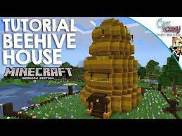 Where do bees go in creative mode in minecraft? Cute Beehive House Tutorial How To Build It Minecraft Bedrock Edition 1 14 Youtube
