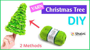 Download How To Make Yarn Christmas Tree 2 Methods Crafts For Christmas Yarn Craft Ideas Youtube PSD Mockup Templates