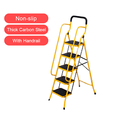 These allow you to climb up. 4 Step Folding Safety Ladder With Side Handrails And Anti Slip Wide Platform Sturdy Carbon Steel Structure 331lbs Capacity Buy At The Price Of 212 00 In Aliexpress Com Imall Com