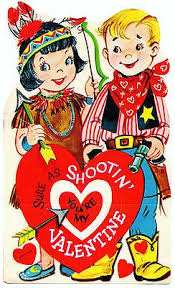 Cowboy And Indian Maiden Are Sure Shootin Sweethearts Vtg Unused Valentine Card Retro Valentines Valentines Cards Vintage Valentine Cards