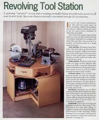 Revolving Tool Station โต ะวางเคร องม อแบบหม น Woodworking Used Power Tools Simple Storage
