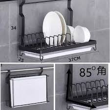Wall Kitchen Shelf 304 Stainless Steel Dish Rack Drain Bowl Cutlery Cup Holder Dish Drainer Rack With Tray Kitchen Organizer Racks Holders Aliexpress Fitting perfectly on your kitchen countertop, the rack will save on valuable storage space whilst its removable plastic draining tray ensures that your kitchen remains clean and tidy. wall kitchen shelf 304 stainless steel dish rack drain bowl cutlery cup holder dish drainer rack with tray kitchen organizer
