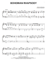 It was written by freddie mercury for album a night at the opera. Bohemian Rhapsody Sheet Music Queen Piano Solo