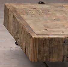 Ballustrade salvaged wood coffee table. Husky Reclaimed Elm Wood Coffee Table Decorworks