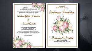 Akan tetapi jika segalanya memang memungkinkan, kenapa tidak memberikan yang terbaik? Cara Membuat Desain Undangan Pernikahan Di Photoshop Modern Wedding Invitation Youtube