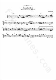 It is one of only four national anthems in the world (along with those of bosnia and herzegovina, kosovo, and san marino) that have no official lyrics (although it had lyrics in the past, they are no longer used). Marcha Real Traditional Free Flute Sheet Music Flutetunes Com