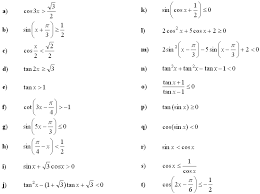Algebraically, graphically, and using the concept of equivalence.the following table is a partial. Math Exercises Math Problems Trigonometric Equations And Inequalities