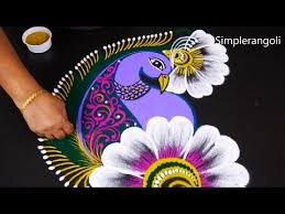 Simple Freehand Peacock Kolam Designs For Margazhi 2020 Creative Rangoli Designs Beginners Mugg In 2020 Rangoli Patterns New Rangoli Designs Colorful Rangoli Designs