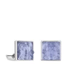 Les boutons de manchette bleus sont disponibles dans des variations infinies. Boutons De Manchettes Arethuse Cristal Bleu Saphir Finition Palladium Bijou Fantaisie Lalique Lalique