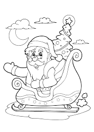 Print een kleurplaat van de kerstman, rendieren, santa's arreslee, kerstklokken, zingende engeltjes of wintertafereeltjes. Kleurplaten Kerstman Voor Peuters Kids En Volwassenen