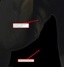 White Border On Transparent Photoshop Image When On Top Of Black Indesign Solid Graphic Design Stack Exchange