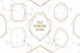 Gold Frames Clipart Gold Glitter Geometric Frames Clipart Etsy Frame Clipart Gold Frame Gold Geometric