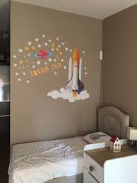 Uzay Mekigi Cocuk Odasi Sticker Uzay Temali Cocuk Ve Bebek Odasi Sticker Modeliyle Cocugunuzun Odasini Adete Bir Galaksiye Cevir Duvar Uzay Mekigi Ev Dekoru