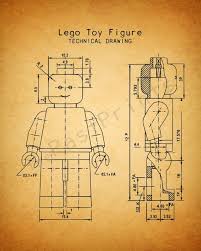 Lego Printable Lego Figure Techincal Drawing Lego Art Lego Print Lego Poster Lego Drawing Lego Decor Blueprint Kids Gift Billedkunst Kobber