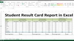 Then administrators can display the report cards in. How To Make Student Result Report Card In Excel 2019 Student Result Report Card Student