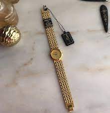 radolux orijinal etiketli ve calisir durumda altin kaplama bayan kol saati vintagesaat vintagewatch saat saatler beaded bracelets gold bracelet jewelry