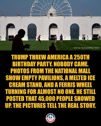 BREAKING: Trump's Empty State Fair Exposed in Damning Photos Donald Trump's  much hyped Great American State Fair opened on the National Mall this week,  and the photos tell a very different story