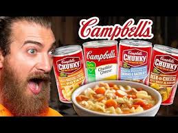 The list of flavors from campbell's soup including angus beef and dumpling, potato broccoli and cheese, chicken noodle, tomato, and many more. What S The Best Cheesy Campbell Soup Taste Test Goodmythicalmorning