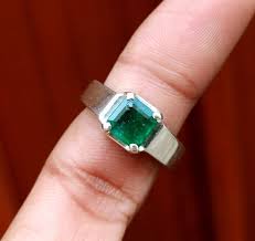 Mens Emerald Ring Valentines Gift For Him Natural Emerald Real Emerald Sterling Silver 925 Ring Emerald Birthstone Ring In 2020 Mens Emerald Rings Emerald Birthstone Ring Emerald Ring