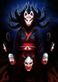 Kitsune On Na By Shalinka Deviantart Com On Deviantart Kitsune Mask Samurai Anime Kitsune