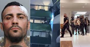 Movie escape: Man scales several stories down the side of a building in  Miami while fleeing from the police