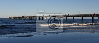 Das zweite dann um 0.00 uhr. Insel Rugen Seebrucke Binz Fototapete Fototapeten Schiff Anleger Welle Myloview De