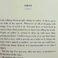 Excerpt From Shit By Gordon Lish People Talk Looking Back Quotes