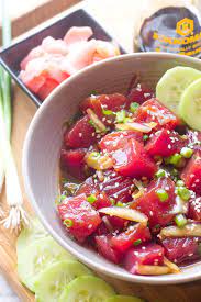 The Best Homemade Tuna Poke Bowl Recipe Fresh Tuna Recipes Tuna Poke Healthy Tuna Recipes