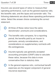 How are prepaid expenses recorded on the income statement? Question 7 Of 28 Timer 44 00 Insurers Use Several Chegg Com