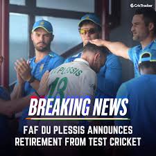 South africa stalwart faf du plessis has decided to bring down the curtains on his test career. Crictracker Just In Faf Du Plessis Has Announced His Retirement From Test Cricket Facebook